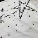 MARC ELLIS shirt girocollo tinta unita con brillantini Bianco per Bambina JMJTS15510 BIANCO MARC ELLIS 
