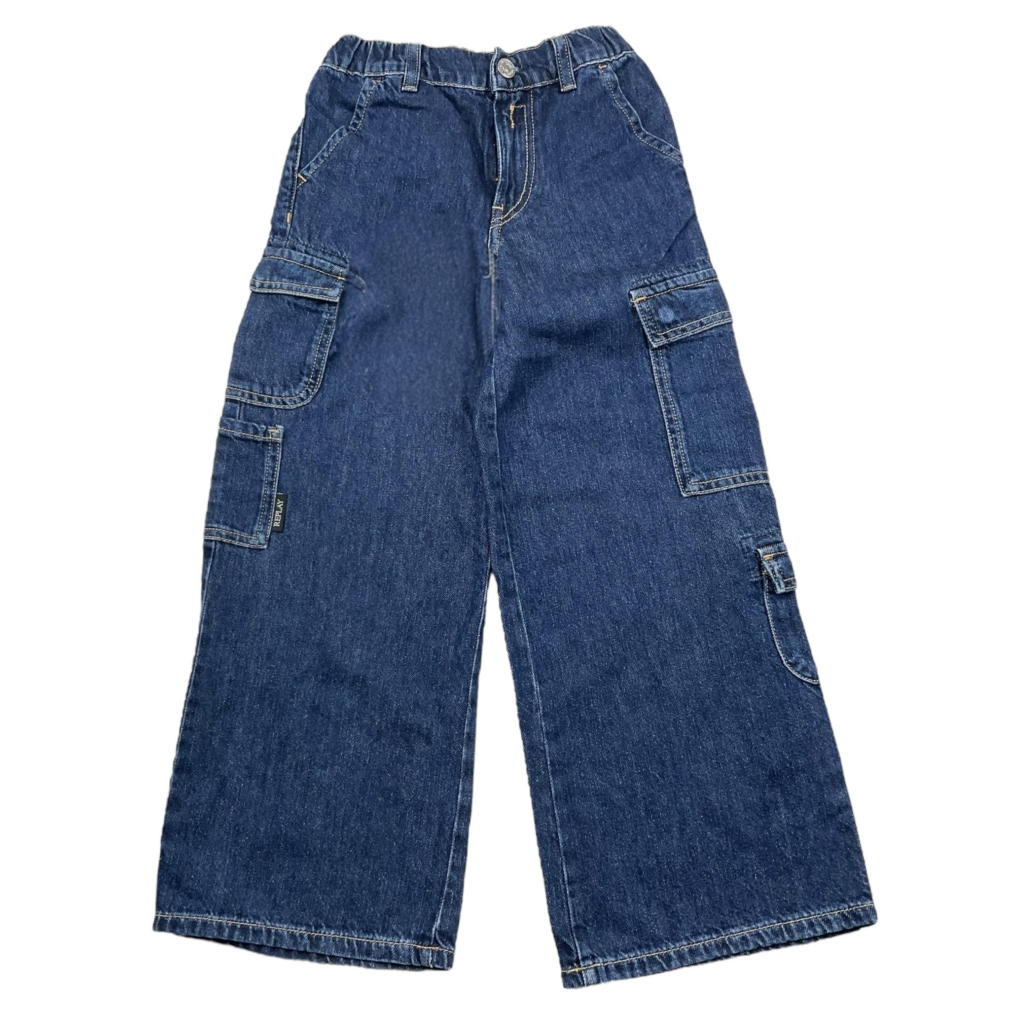 REPLAY jeans tinta unita modello palazzo Blu per Bambina SG9413 BLU REPLAY 
