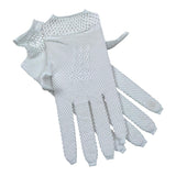 Les Gamins Guanti Tinta Unita Traforati per Bambina 99033 BIANCO LES GAMINS 