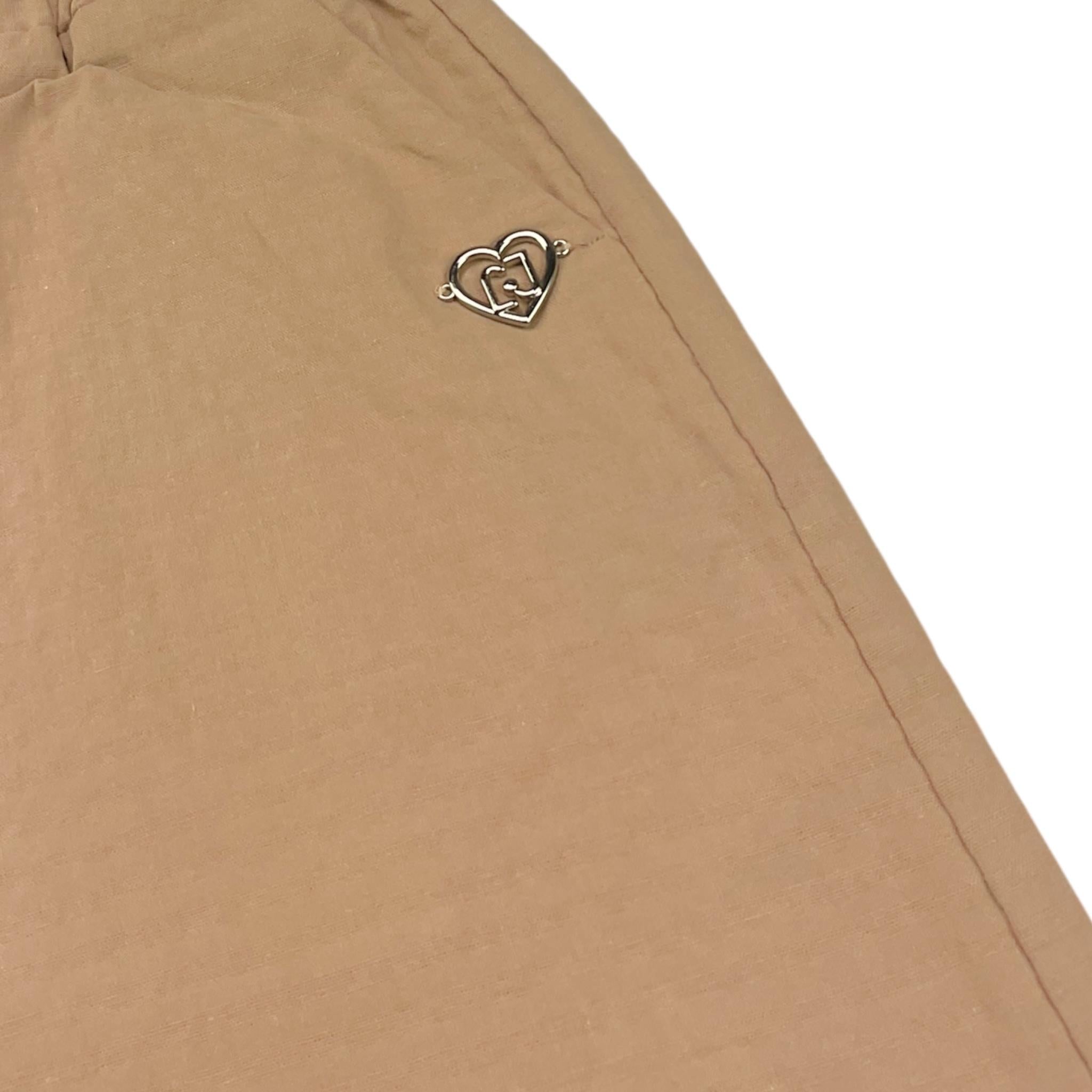 Liu Jo Pantalone Tinta Unita Modello A Palazzo per Bambina KA5102 BEIGE LIU JO 