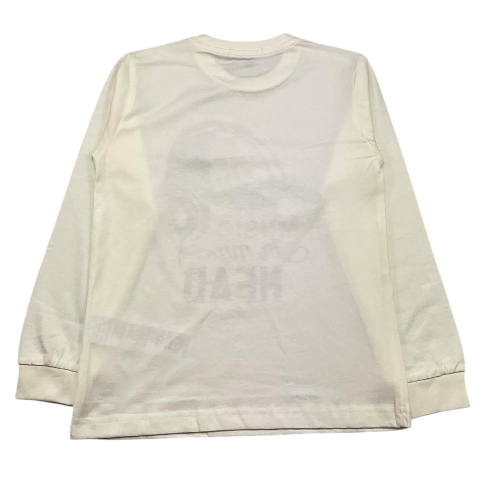 NEVER TOO shirt girocollo tinta unita con stampa in contrasto Panna per Bambino NT2219B PANNA NEVER TOO 