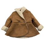 JANICE cappotto tinta unita con pelliccia Cammello per Bambina JN636N CAMMELLO JANICE 