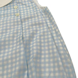 La Stupenderia Pagliaccetto Bicolore con Fantasia A Quadri per Neonata TBPG55 BIANCO/AZZURRO LA STUPENDERIA 