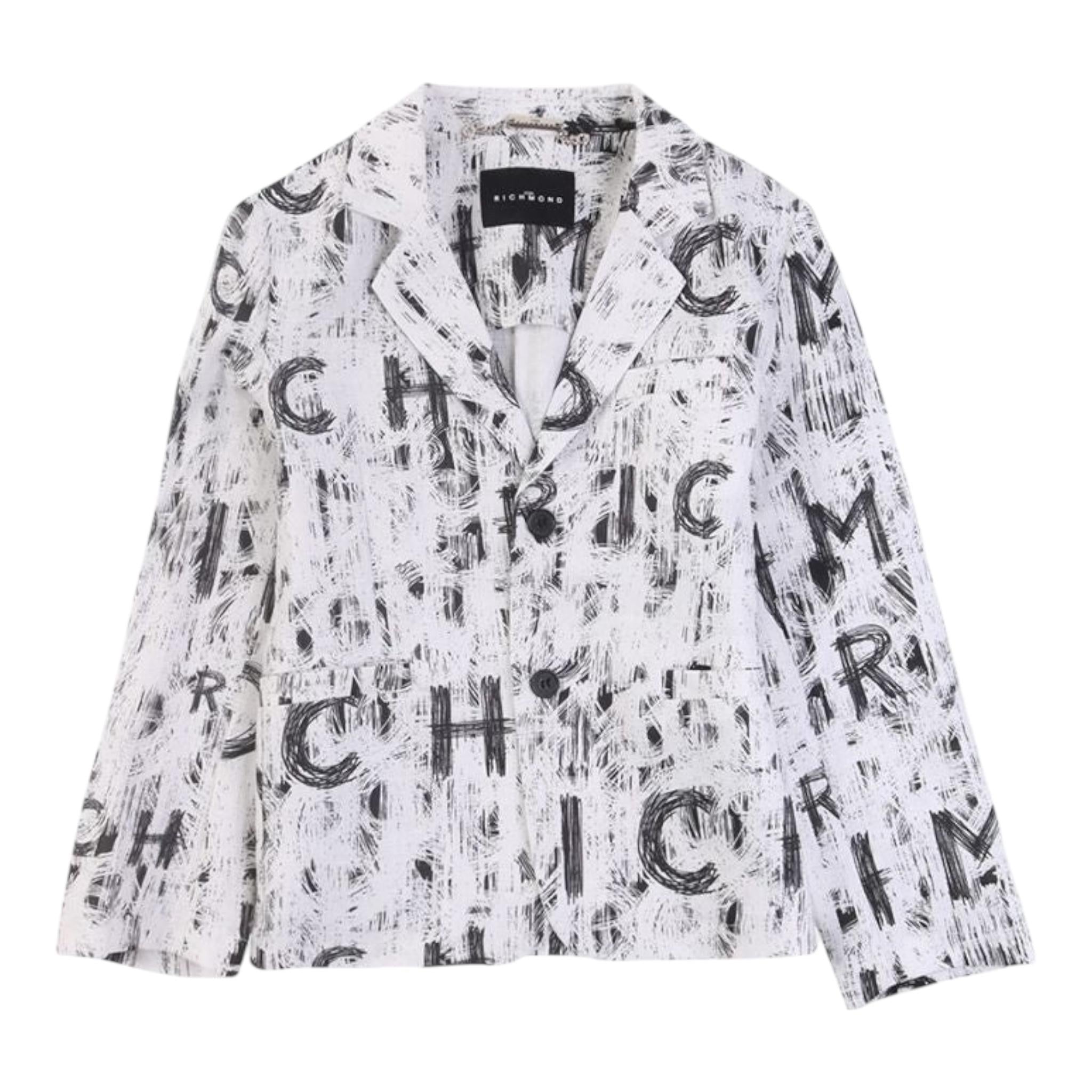 John Richmond Giacca Tinta Unita Logata per Bambino RBP24146GCHB BIANCO JOHN RICHMOND 