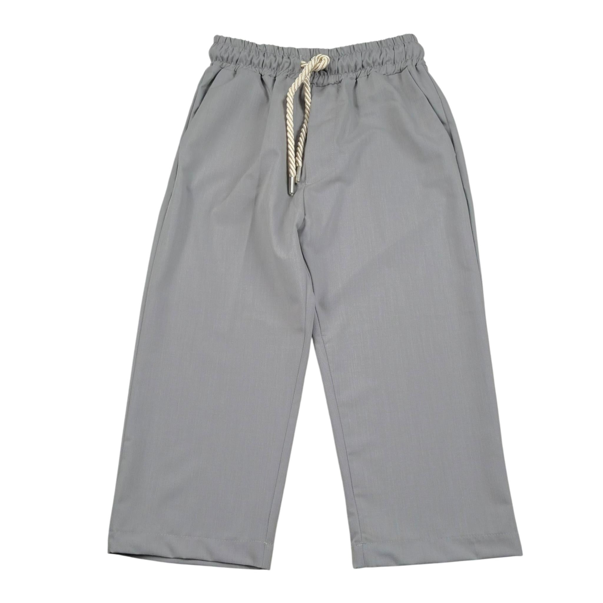 Duepuntozero Pantalone Tinta Unita con Elastico In Vita per Neonato PTBR1N GRIGIO DUEPUNTOZERO 