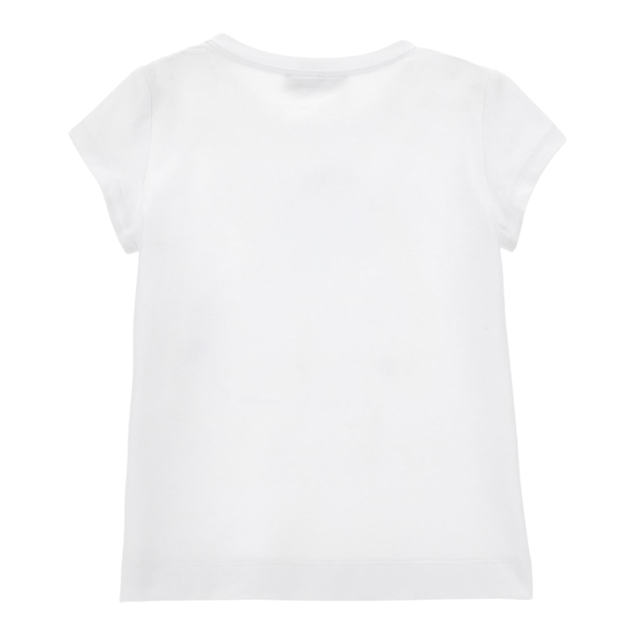 Monnalisa T-Shirt Girocollo Tinta Unita con Stampa per Bambina 11E622XX BIANCO MONNALISA 