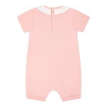 Moschino Pagliaccetto Tinta Unita con Stampa per Neonata MUT049 ROSA MOSCHINO 
