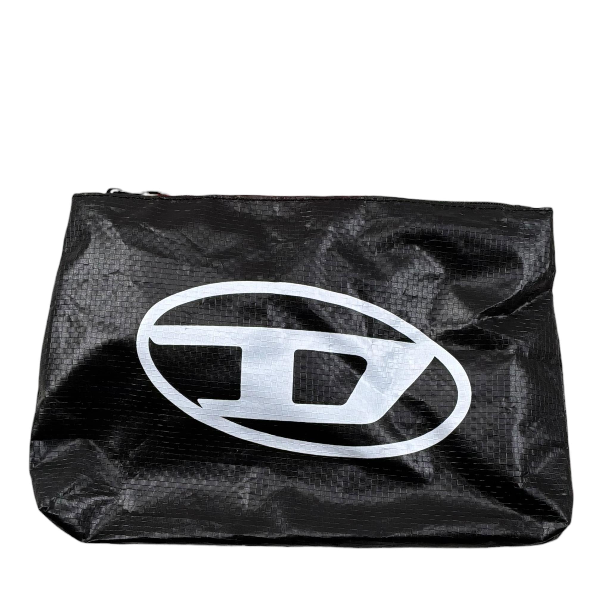 Diesel Pochette Tinta Unita con Zip E Logo per Bambina J02130 NERO DIESEL 