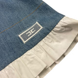 Elisabetta Franchi Abito In Denim Giromanica Tinta Unita per Bambina EGAB192 AZZURRO ELISABETTA FRANCHI 
