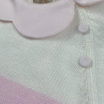 La Stupenderia Pagliaccetto Bicolore In Filo per Neonata SBTT52 BIANCO/ROSA LA STUPENDERIA 