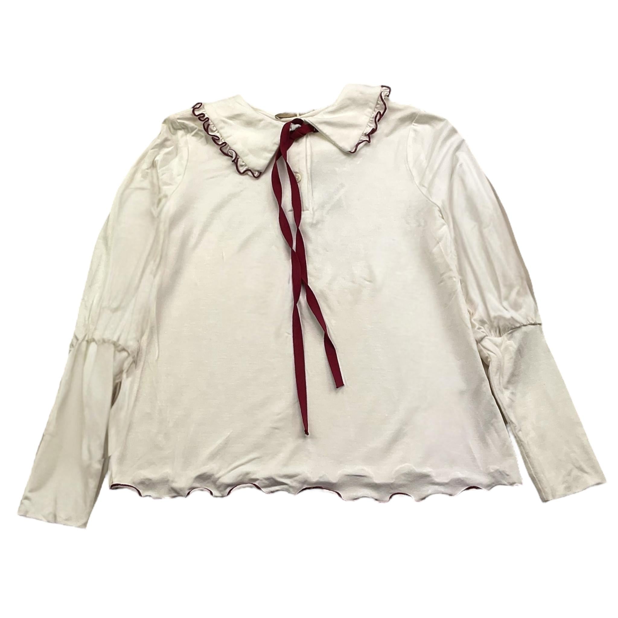 LA STUPENDERIA shirt tinta unita con colletto Panna per Bambina TJMG72 PANNA LA STUPENDERIA 