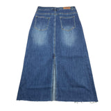 MANILA GRACE gonna in denim tinta unita con girovita regolabile Blu per Bambina MFJF24G172 BLU MANILA GRACE 