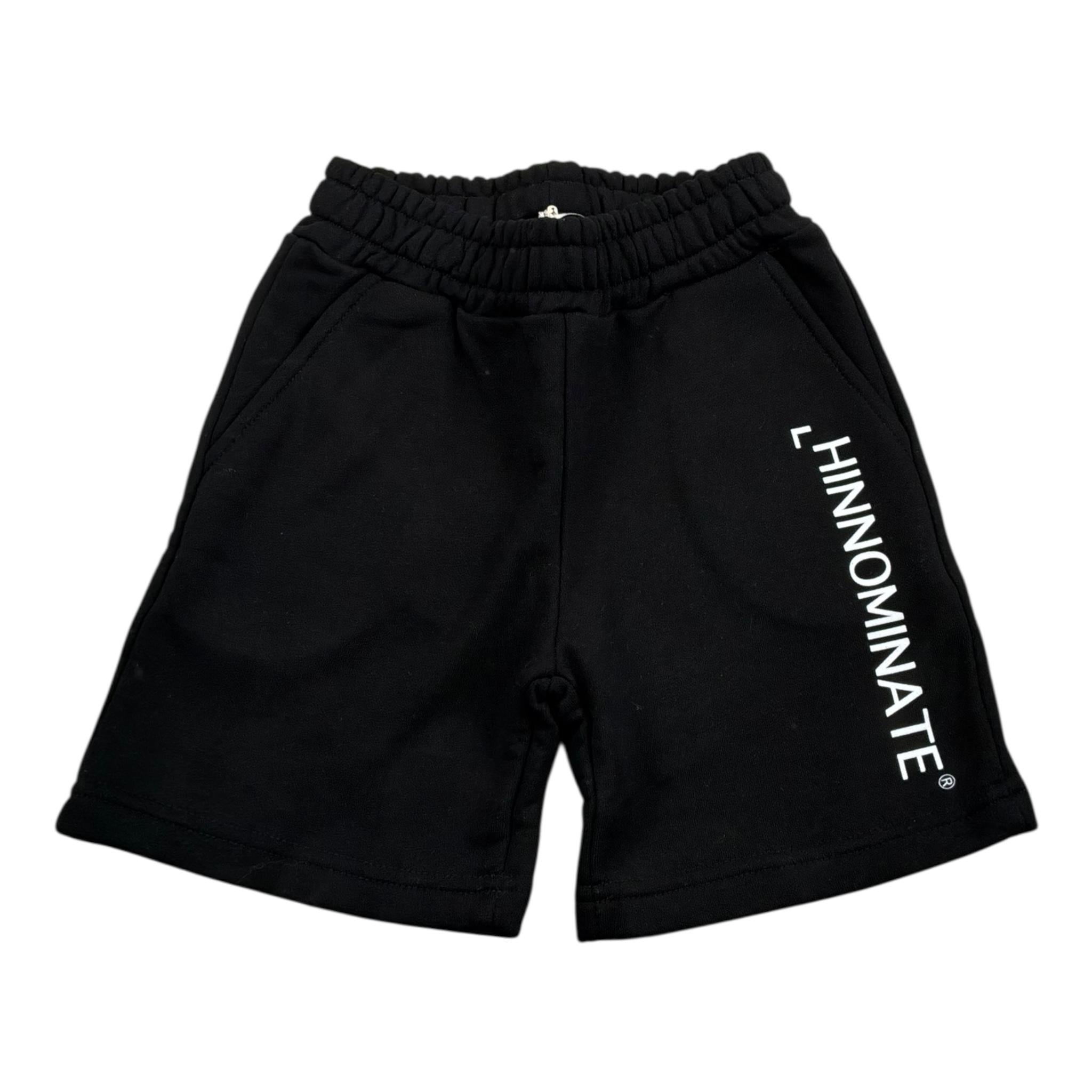 Hinnominate Bermuda Tuta Tinta Unita con Logo per Bambino 3636SF00011 NERO HINNOMINATE 