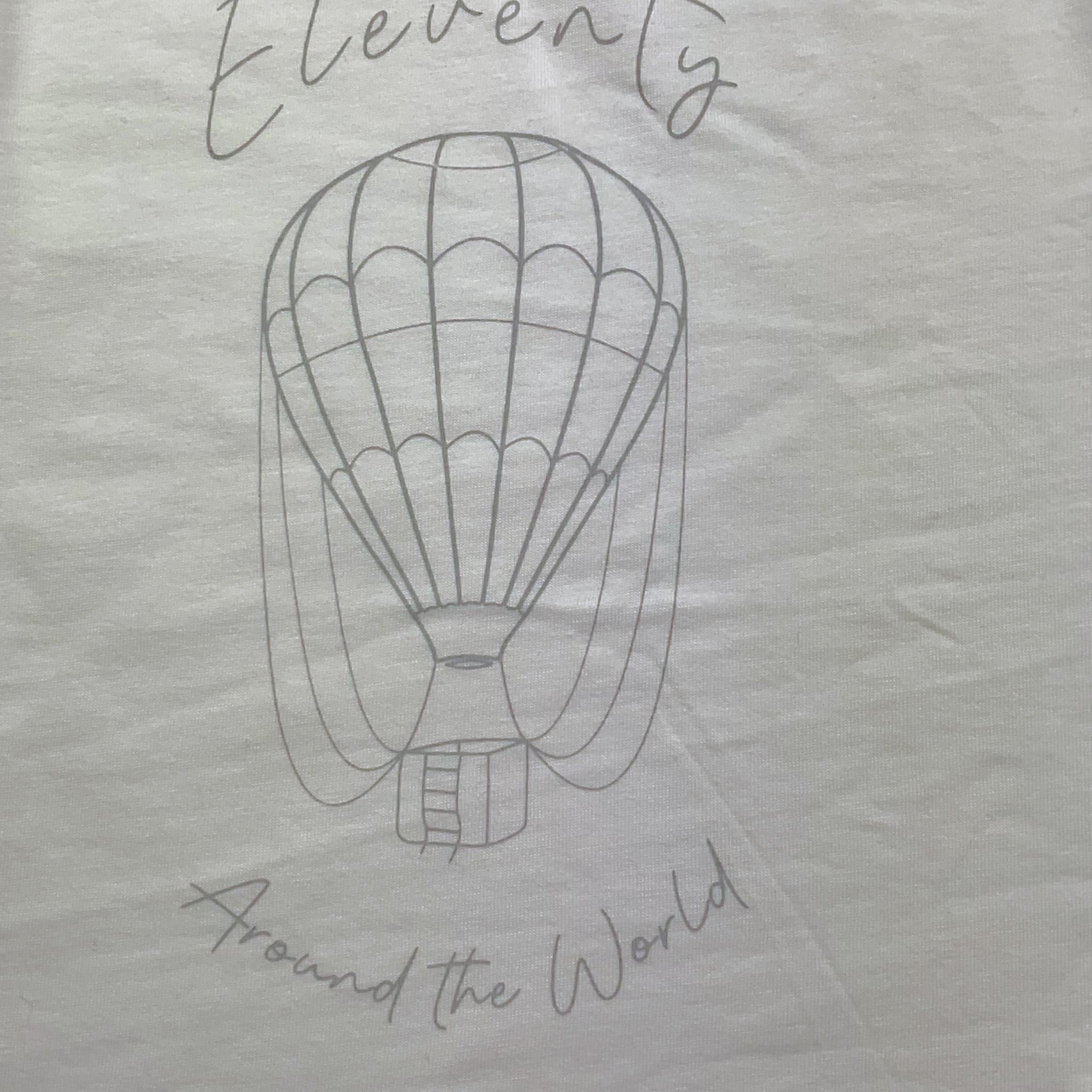 ELEVENTY shirt girocollo tinta unita con stampa Bianco per Bambino EV8P20 BIANCO ELEVENTY 