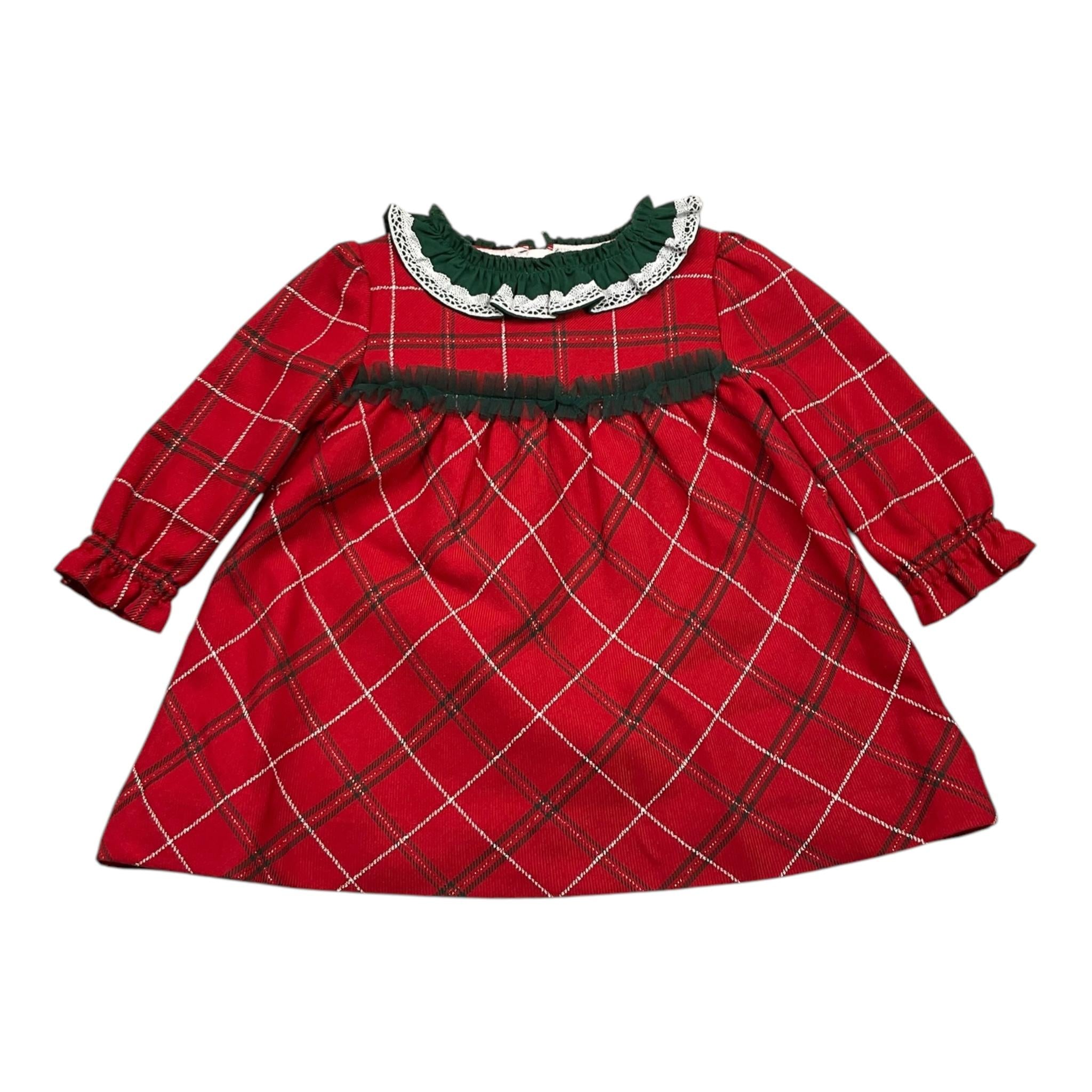 MIRANDA abito manica lunga stampa fantasia Rosso/verde per Neonata 360129 ROSSO/VERDE MIRANDA 