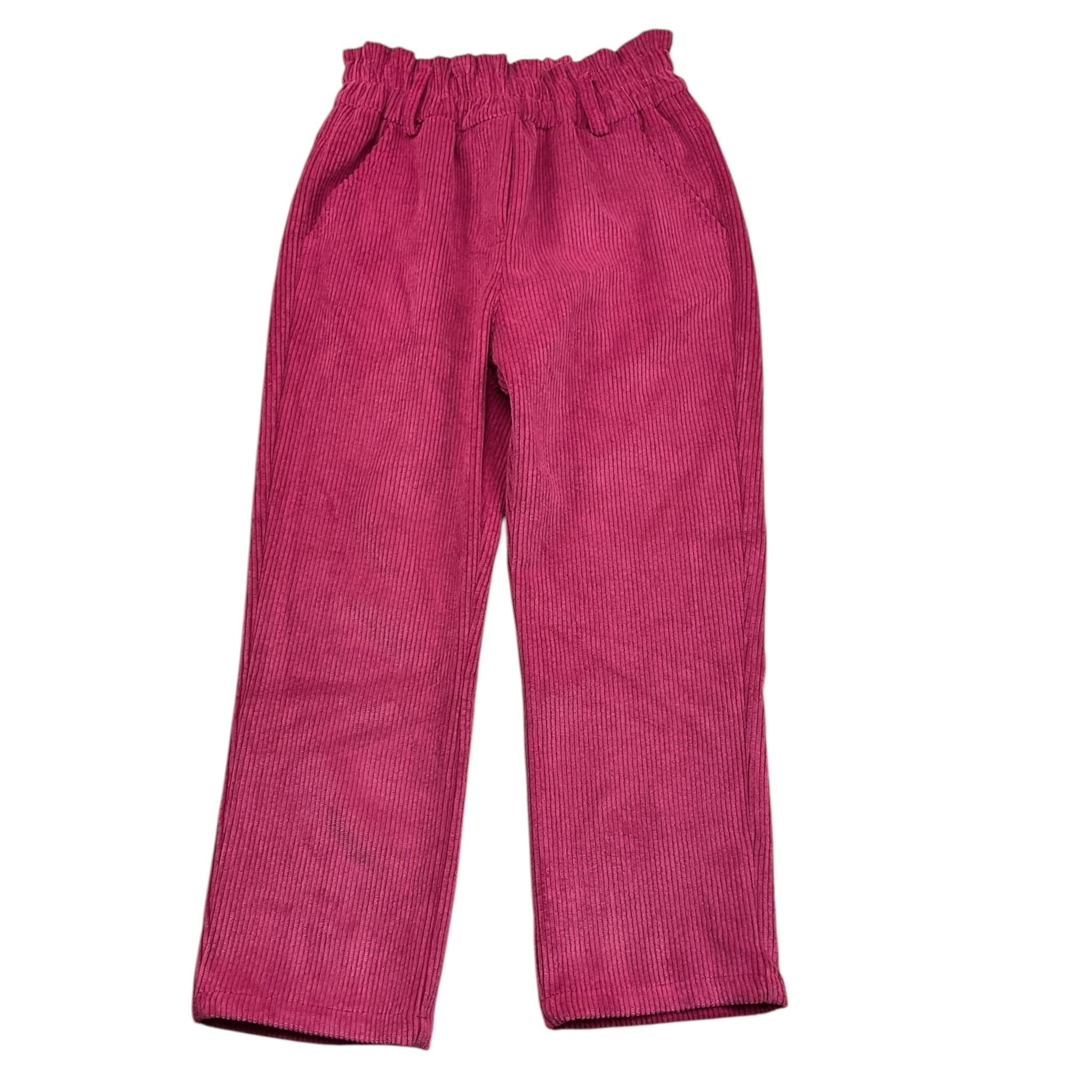M+E' pantalone a costine tinta unita Fuxia per Bambina UE1156J FUXIA M+E' 