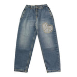 Liu Jo Jeans Tinta Unita con Applicazioni Brillantini per Bambina GA5110X BLU LIU JO 