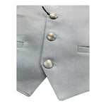 Ambaraba Gilet Tinta Unita con Parte Posteriore Fantasia Quadretti con Papillon per Neonato FM36093 AZZURRO AMBARABA 