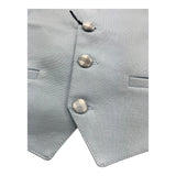 Ambaraba Gilet Tinta Unita con Parte Posteriore Fantasia Quadretti con Papillon per Neonato FM36093 AZZURRO AMBARABA 