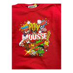 MOUSSE felpa tinta unita girocollo con stampa Rosso per Bambino KFG371R ROSSO MOUSSE 