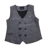 John Richmond Gilet Tinta Unita Doppiopetto per Bambino RBP25224GT GRIGIO JOHN RICHMOND 