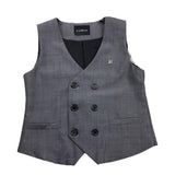 John Richmond Gilet Tinta Unita Doppiopetto per Bambino RBP25224GT GRIGIO JOHN RICHMOND 