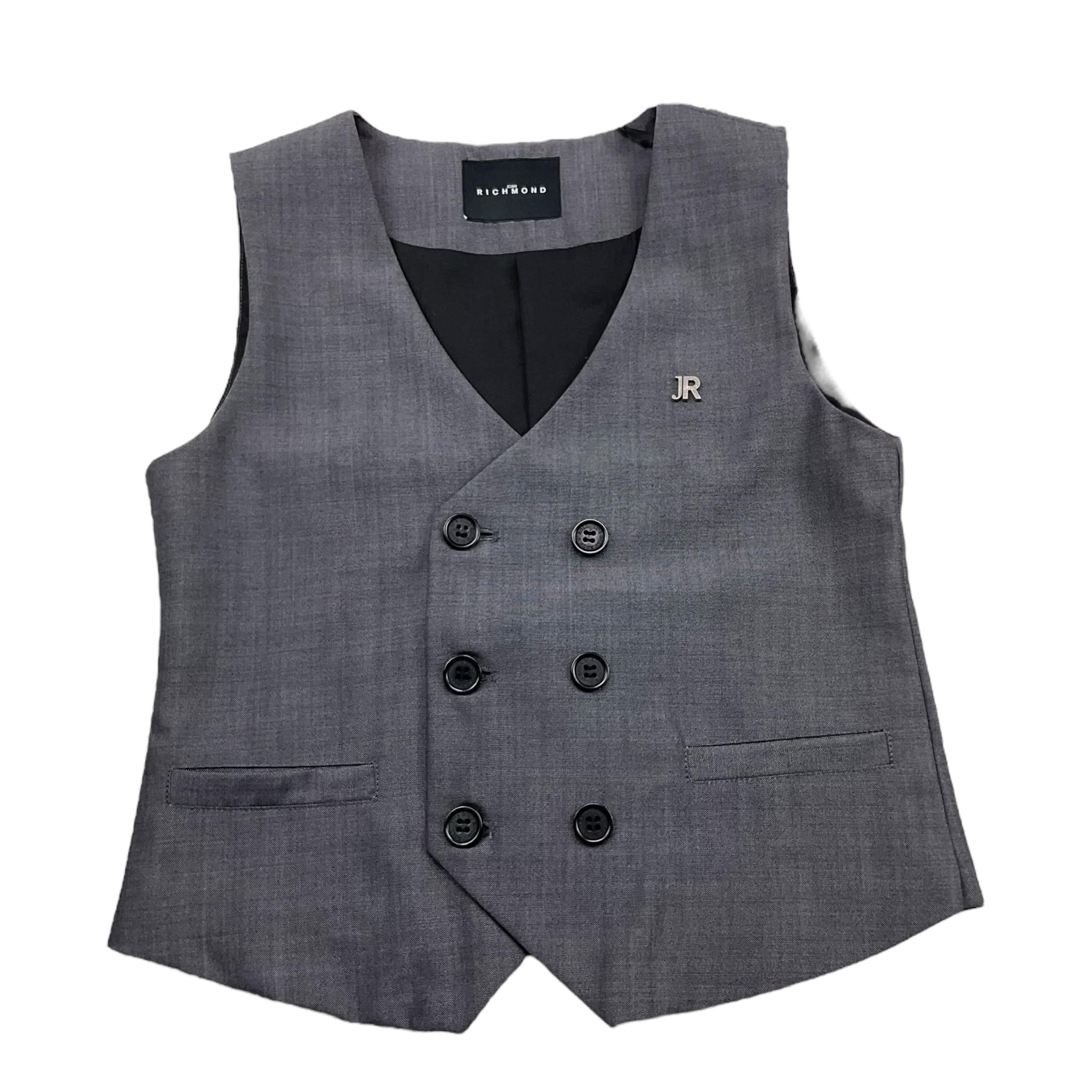 John Richmond Gilet Tinta Unita Doppiopetto per Bambino RBP25224GT GRIGIO JOHN RICHMOND 