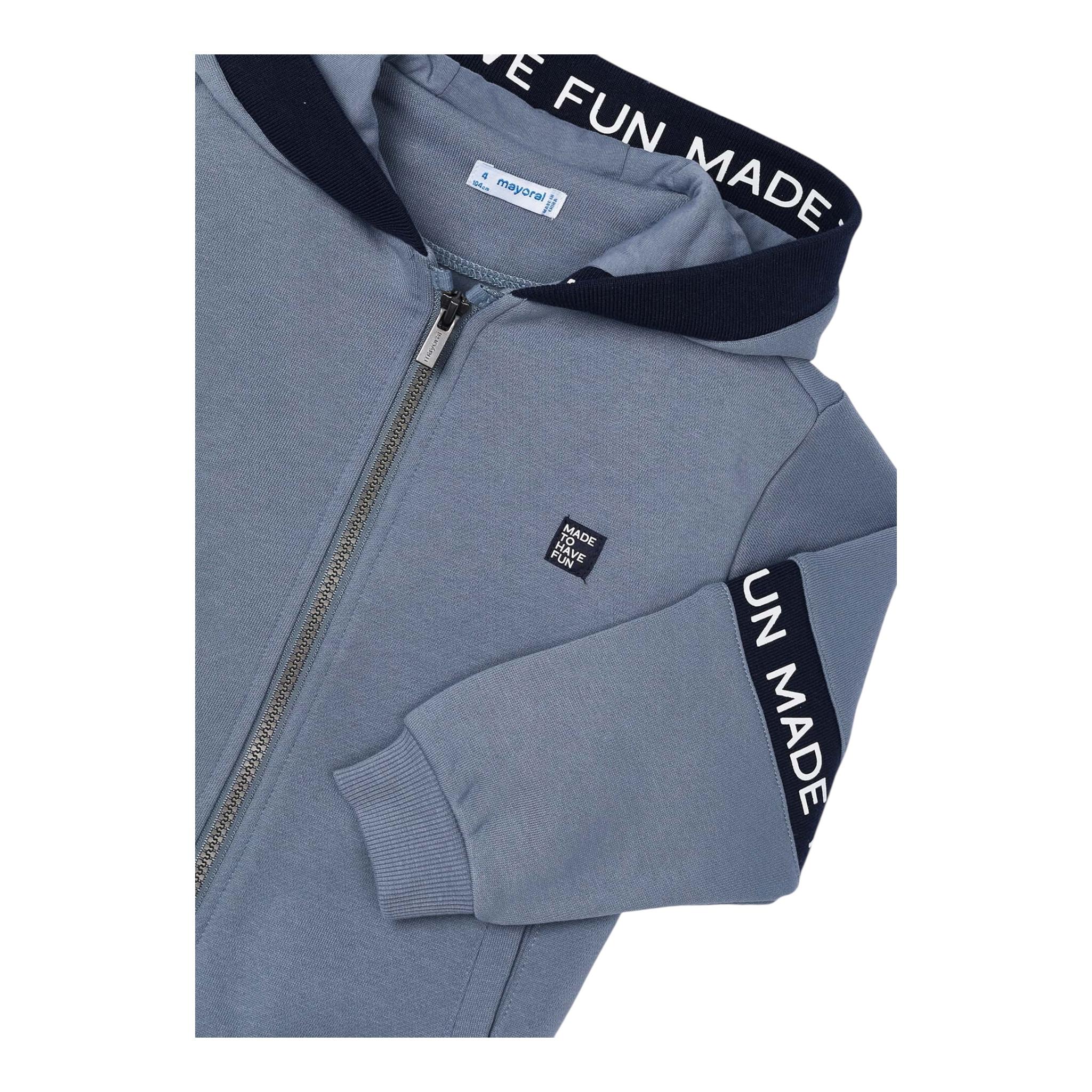 MAYORAL felpa con zip e cappuccio tinta unita Azzurro per Neonato 4473 AZZURRO MAYORAL 