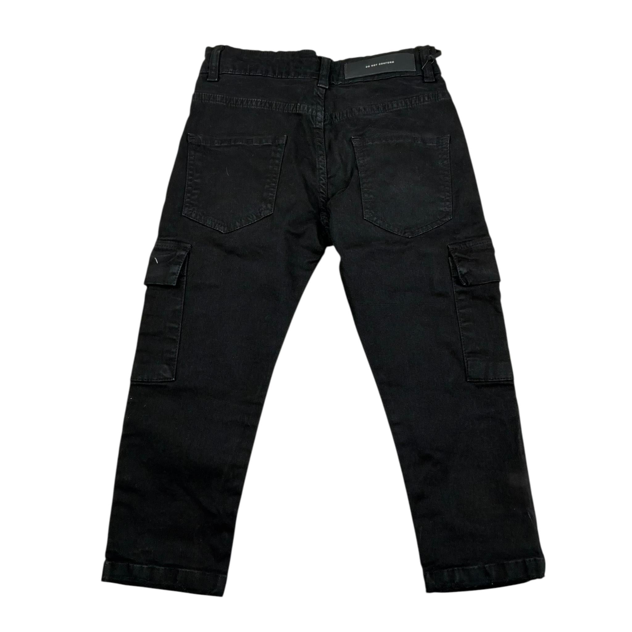 Do Not Conform Pantalone Tinta Unita con Girovita Regolabile per Bambino PT05 NERO DO NOT CONFORM 