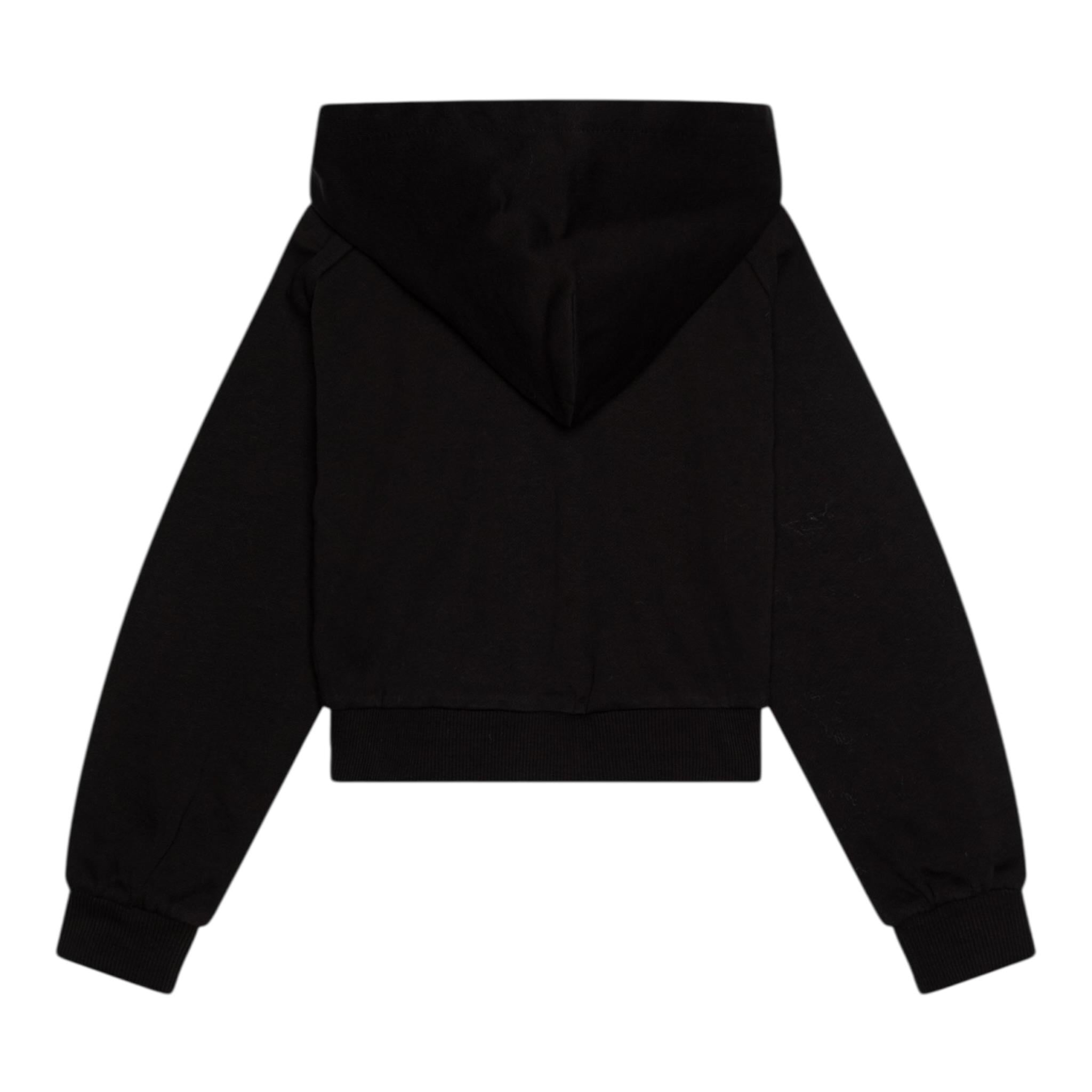 Calvin Klein Felpa con Zip E Cappuccio Tinta Unita per Bambina IG0IG02824 NERO CALVIN KLEIN 