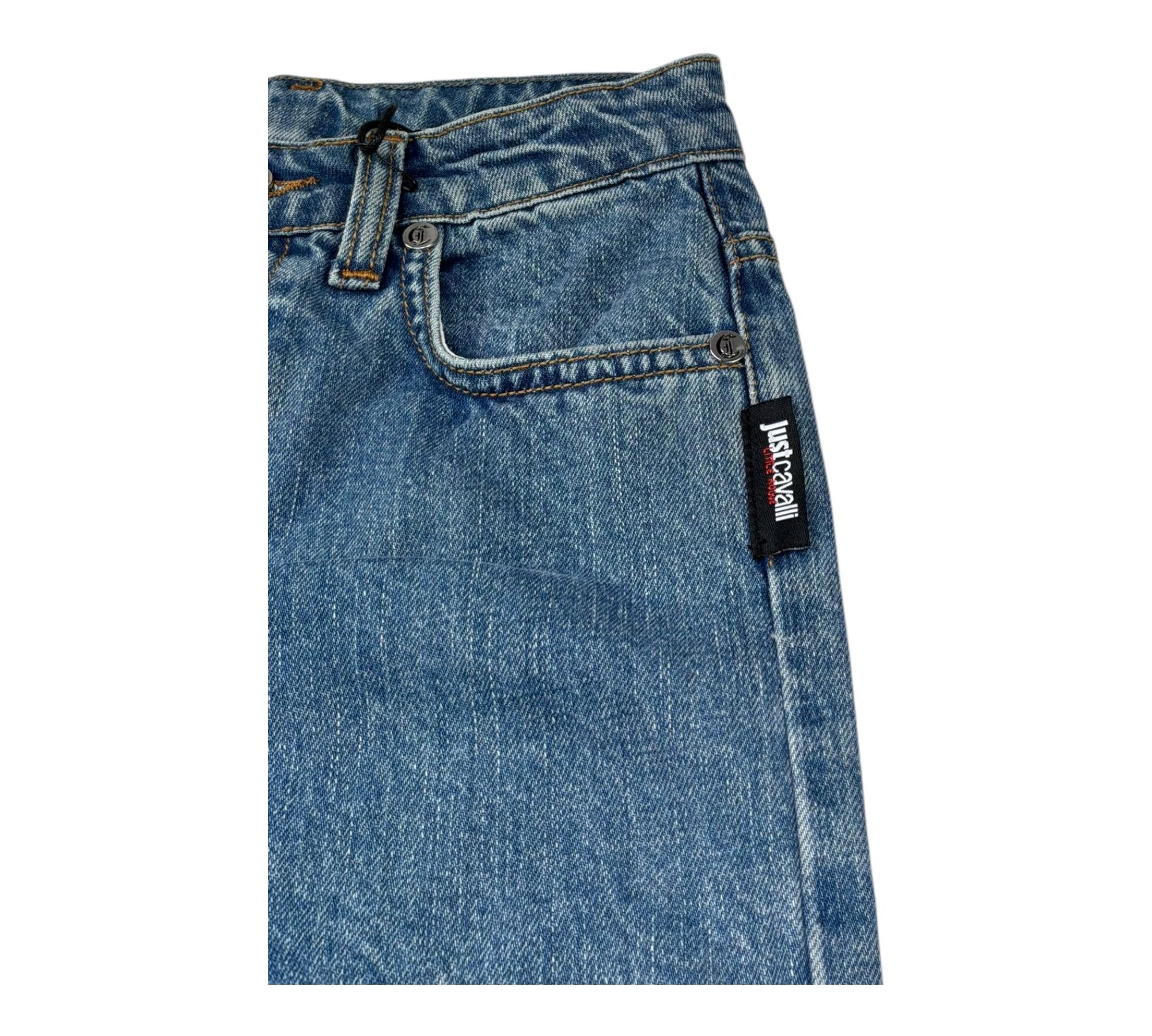 Just Cavalli Jeans Tinta Unita con Girovita Regolabile per Bambino JBP26162JE BLU JUST CAVALLI 