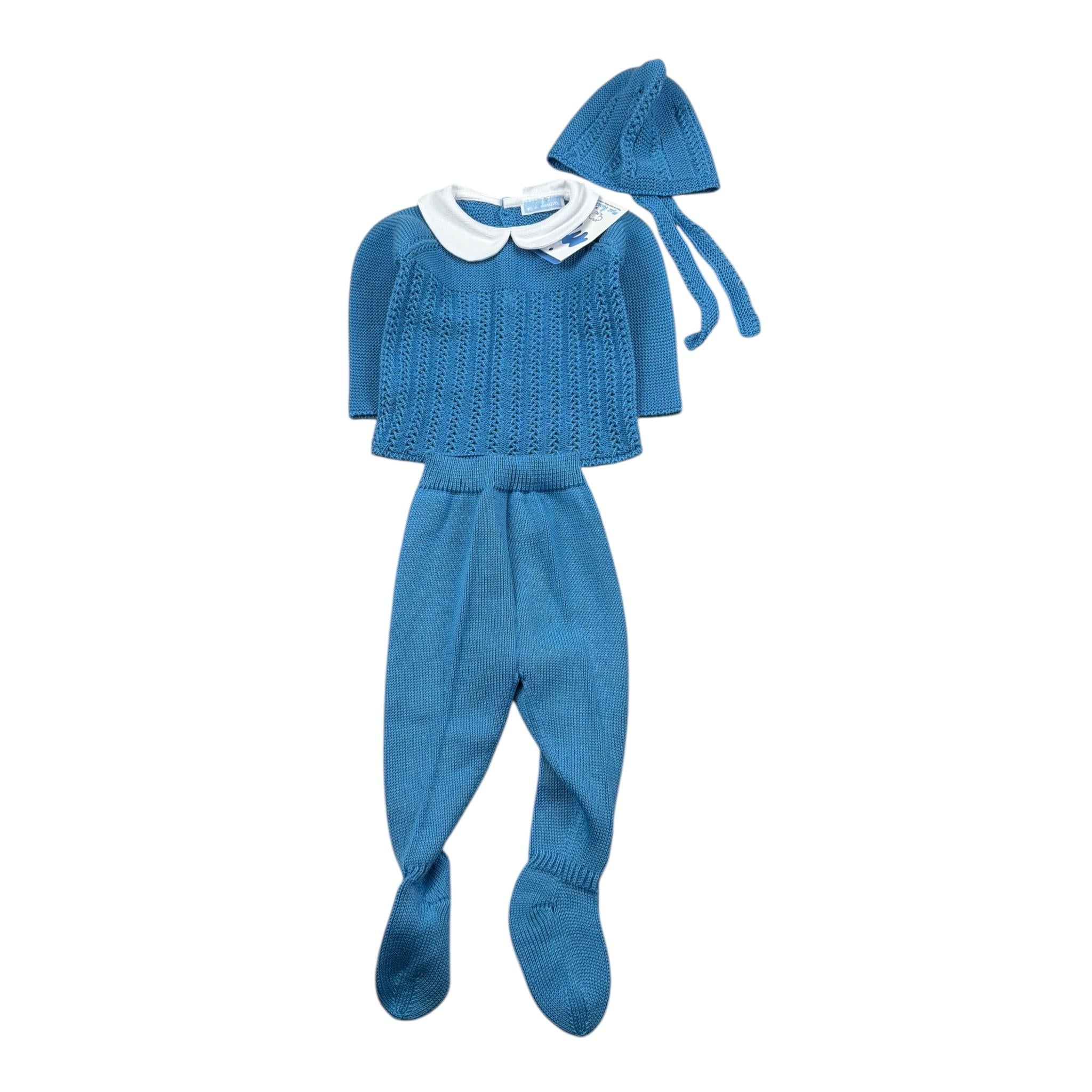 Mac Ilusio'N Completo 3 Pezzi Maglia-Ghettina-Cappello per Neonato 9610G BLU MAC ILUSIO'N 