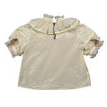 A' La Page Camicia Mezza Manica Tinta Unita per Bambina LIATRIS GIALLO A' LA PAGE 