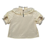 A' La Page Camicia Mezza Manica Tinta Unita per Bambina LIATRIS GIALLO A' LA PAGE 