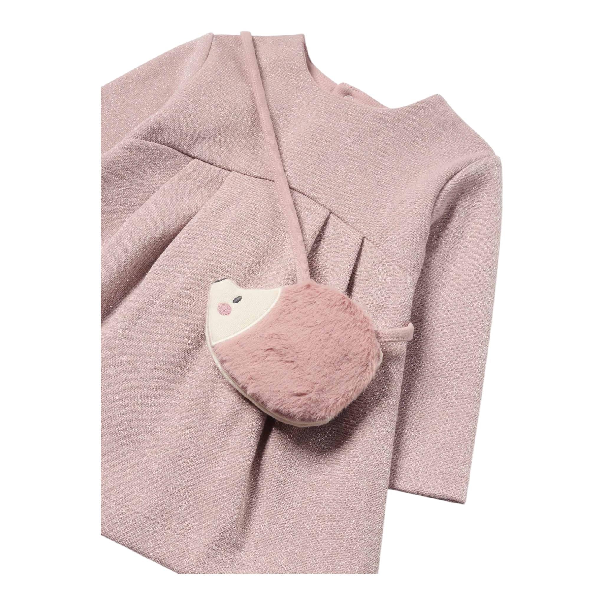 MAYORAL abito tinta unita con pochette girocollo Rosa per Neonata 2915X ROSA MAYORAL 