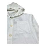 Paolo Pecora Camicia Manica Lunga Tinta Unita con Cappuccio per Bambino PP4216 BIANCO PAOLO PECORA 