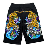 Philippe Plein Bermuda tinta unita con Stampa Nero per Bambino BJT0496 NERO PHILIPPE PLEIN 