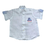 Manuel & Frank Camicia Mezza Manica Tinta Unita con Stampa per Neonato MF3255I BIANCO MANUEL & FRANK 