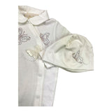 Story Loris Set Tutina Tinta Unita Con Cappello Con Stampa Brillantinata  Bianco Per Neonata