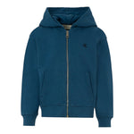 Calvin Klein Felpa Tinta Unita con Zip E Cappuccio per Bambino IB0IB02379 BLU CALVIN KLEIN 