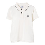 C.P. Company Polo Mezza Manica Tinta Unita per Bambino CNM000 PANNA C.P. COMPANY 