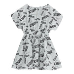 Iceberg Abito Tinta Unita Mezza Manica Logato per Bambina VSICE5160J BIANCO ICEBERG 