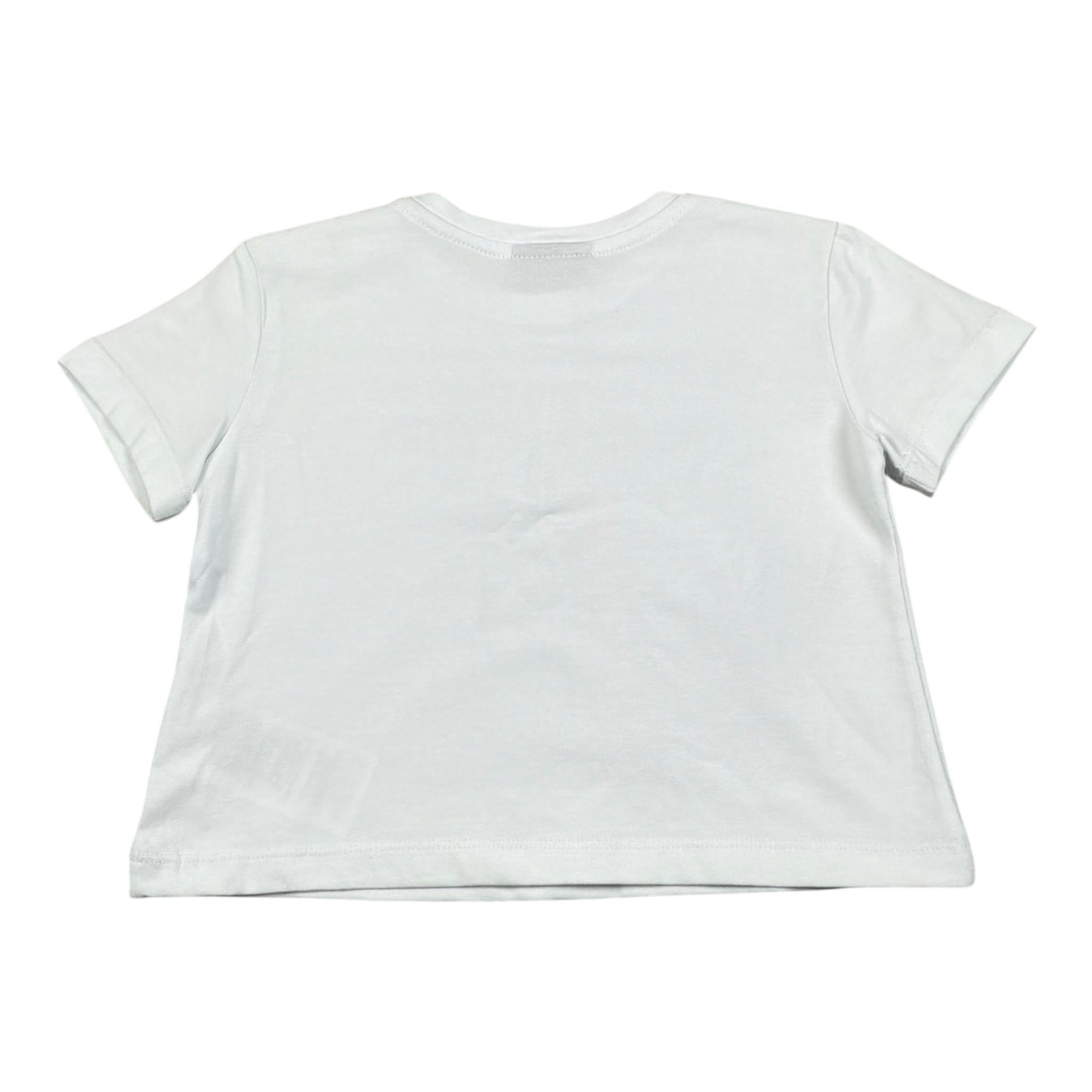 Marc Ellis T-Shirt Girocollo Tinta Unita con Brillantini per Bambina JMNTS16797 BIANCO MARC ELLIS 