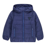 Guess Giubbino Tinta Unita con Cappuccio per Neonato H4BT03WCFM0 BLU GUESS 