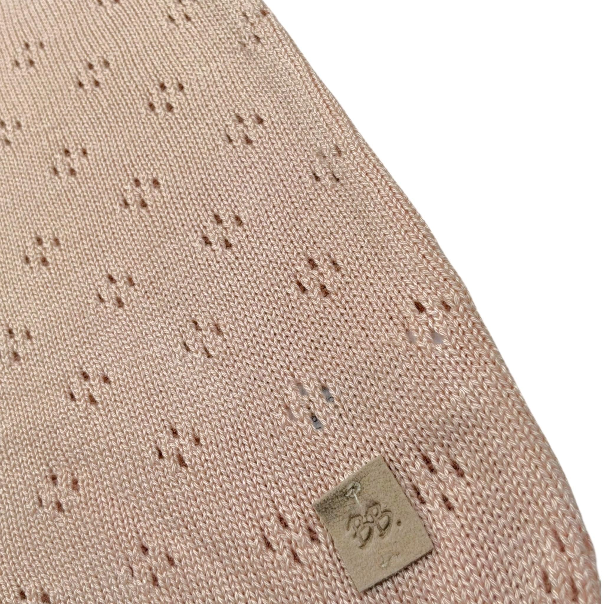 Bamboom+Babies Pagliaccetto Tinta Unita Traforato per Neonata 545 PESCA BAMBOOM+BABIES 