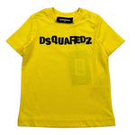 Dsquared2 T-Shirt Girocollo Tinta Unita con Stampa per Neonato DQ042R GIALLO DSQUARED2 
