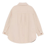 Dou Dou Camicia Tinta Unita con Tasche E Stampa per Bambina DW277 BEIGE DOU DOU 