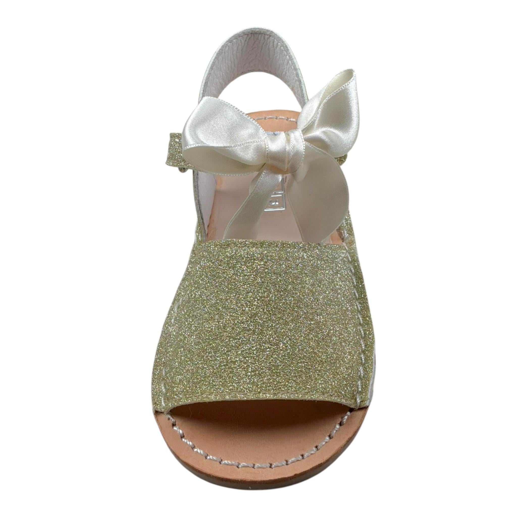 Qkis Sandalo tinta unita con Brillantini Verde per Bambina IT1010 VERDE QKIS 