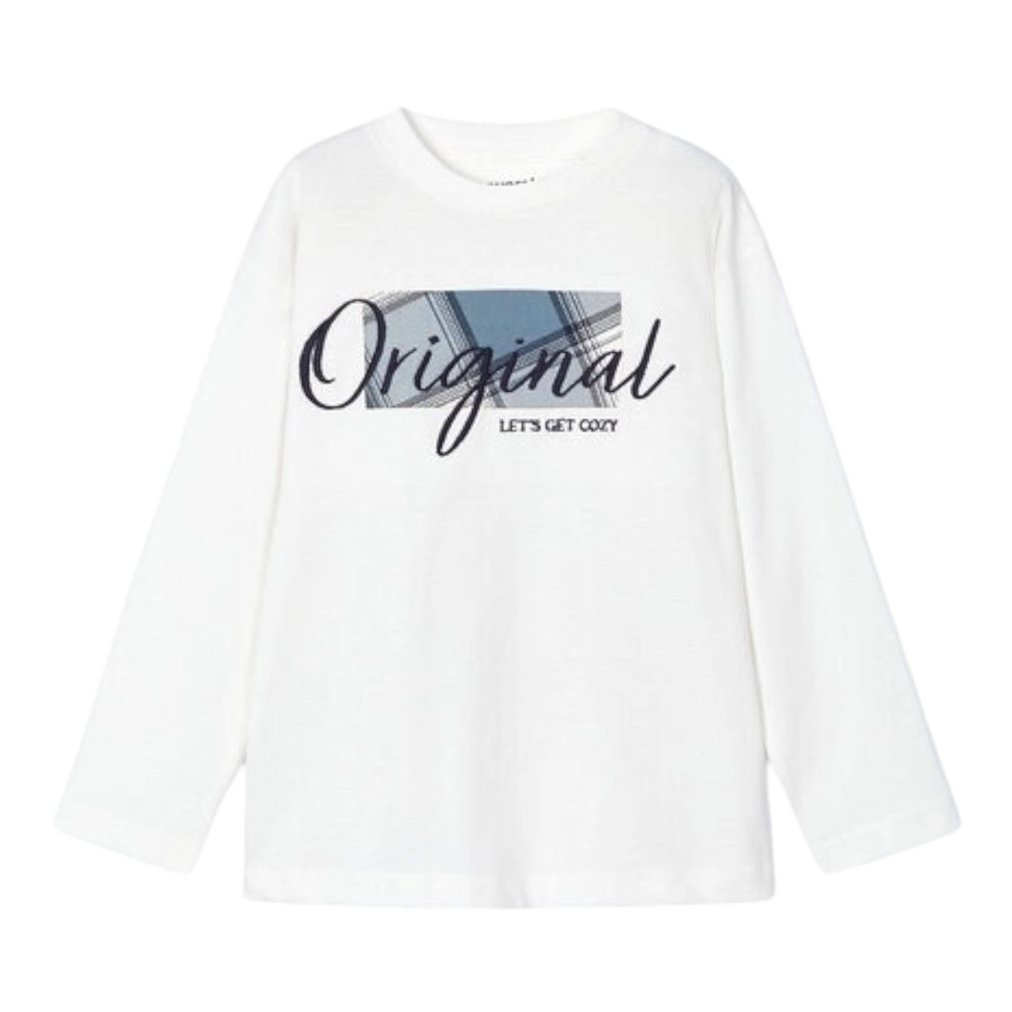 MAYORAL shirt girocollo tinta unita con stampa Bianco per Bambino 4046 BIANCO MAYORAL 