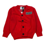 Iceberg Cardigan tinta unita con Stampa Rosso per Neonato MGICE4311B ROSSO ICEBERG 